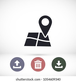 Map pin vector icon