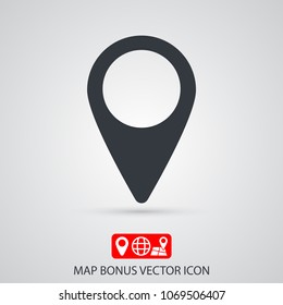 Map pin vector icon