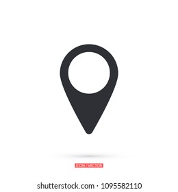 Map pin vector icon