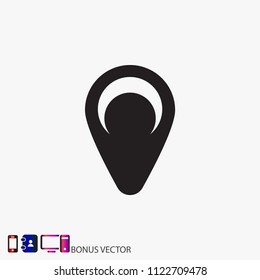 Map pin vector icon