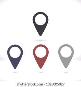 Map pin vector icon