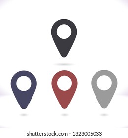 Map pin vector icon