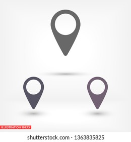Map pin vector icon