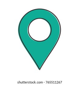 map pin vector icon, best flat design map pin icon 