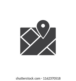 Map pin vector icon. filled flat sign for mobile concept and web design. Navigation map with location pin simple solid icon. Symbol, logo illustration. Pixel perfect vector graphics