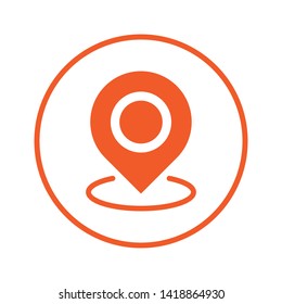 Map pin vector icon, gps pointer. Location sign. Locate symbol.