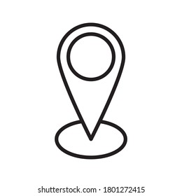 Map pin vector icon, gps pointer. Location sign. Locate symbol. icon vector illustration on white background