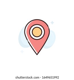 Kartenbild Vektorillustration Pin. EPS10-Datei für Illustrationsstil