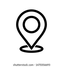 Map pin vector icon. Map pin line style concept for logo element web and mobile. Map pin illustration isolated