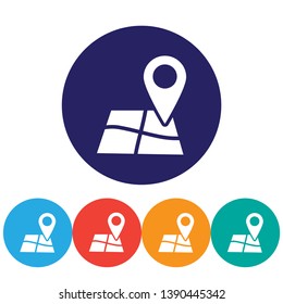 Map pin vector icon , lorem ipsum Flat design