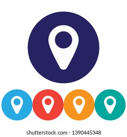 Map pin vector icon , lorem ipsum Flat design