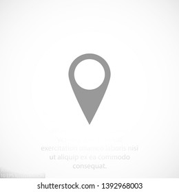 Map pin vector icon , lorem ipsum Flat design