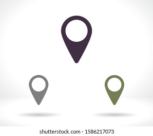 Map pin vector icon , lorem ipsum Flat design
