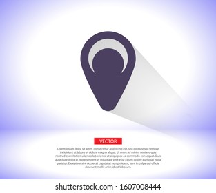 Map pin vector icon , lorem ipsum Flat design