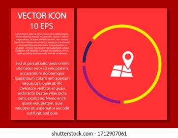 Map pin vector icon , lorem ipsum Flat design