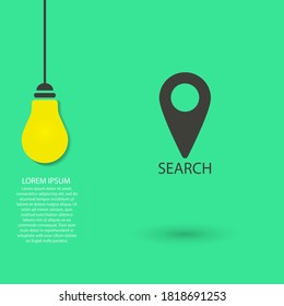 Map pin vector icon , lorem ipsum Flat design