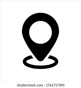 Map pin vector icon on white background