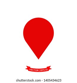 map pin vector icon in trendy flat design 