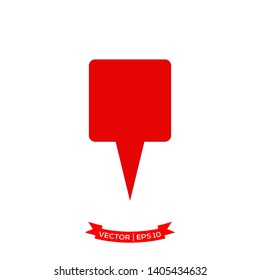 map pin vector icon in trendy flat design 