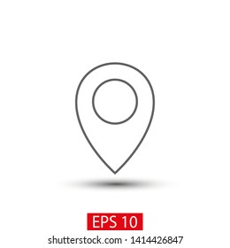 Map pin vector icon. Web design icon. location symbol. Map gps illustration. Travel pin logo. Vector EPS 10