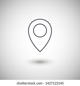 Map pin vector icon. Web design icon. location symbol. Map gps illustration. Travel pin logo. Vector EPS 10