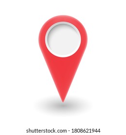 Map pin. Vector illustration. Isolated.