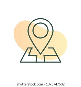Map Pin  vector Line icon