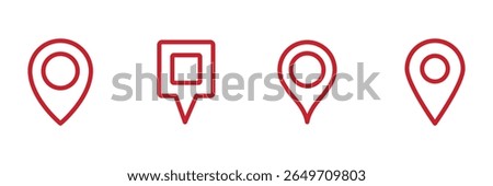map pin vector logo template, locator icon . Unique Navigation Pin Set for Designers . eps 10