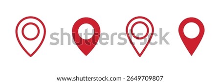 map pin vector logo template, locator icon . Unique Navigation Pin Set for Designers . eps 10