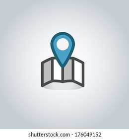 Icono web de pin de mapa