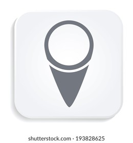 Map pin white icon
