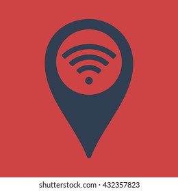 Map Pin WiFi Icon
