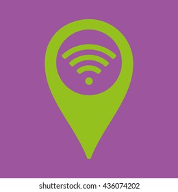 Map Pin WiFi Icon