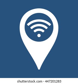 Map Pin WiFi Icon