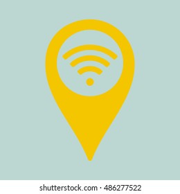 Map Pin WiFi Icon