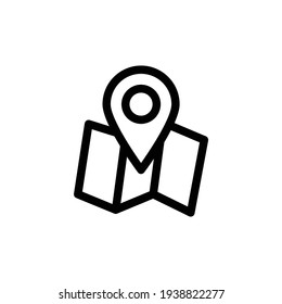 Map Pinpoint Icon, vector icon of simple forms of point of location. location icons. Modern map markers .Vector illustration on a white background. Pointer, location icon. Map With A Pin