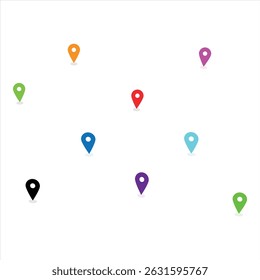 Kaart Pinpoint Pictogrammen Multi Serie Kaart pin locator symbool ontwerp aanwijzingspictogram set sjabloon