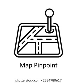 Map Pinpoint Rahmenbild Design Illustration. Karte und Navigationssymbol auf weißem Hintergrund EPS10-Datei