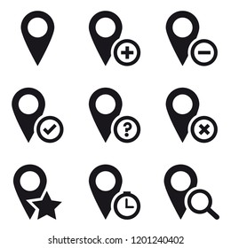 Map pins glyphs