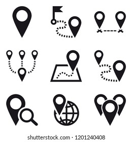 Map pins glyphs