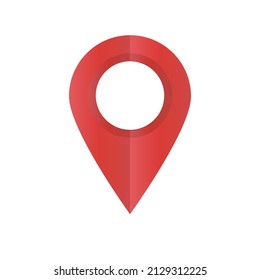 Map pins on a map. Current location or travel destination. Editable vectors.