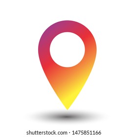 Map pins sign location icon 