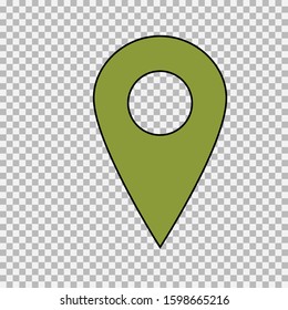 Map pins sign location icon 
