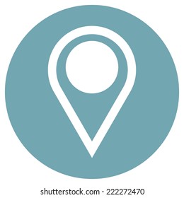 map pins sign location icon in  flat style