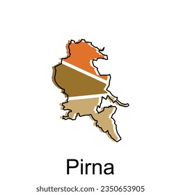 Stadtplan von Pirna. Vektorkarte des deutschen Landes. Design-Vorlage für Vektorgrafiken