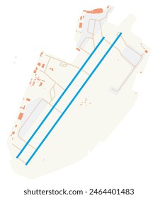 Map of Pisa International Airport (Galileo Galilei Airport) (Italy). IATA-code: PSA. Airport diagram with runways, taxiways, apron, parking areas and buildings. Map Data from OpenStreetMap.