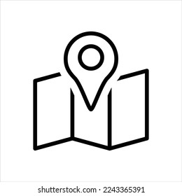 Map place icon vector graphic illustration