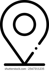 map placeholder icon. Thin Linear Style Design Isolated On White Background