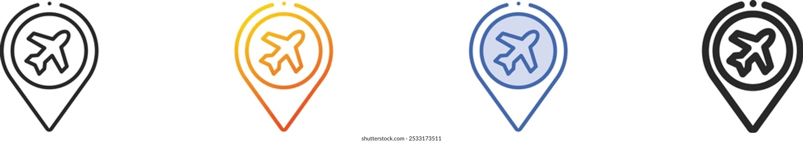 map placeholder icon.Thin Linear, Gradient, Blue Stroke and bold Style Design Isolated On White Background