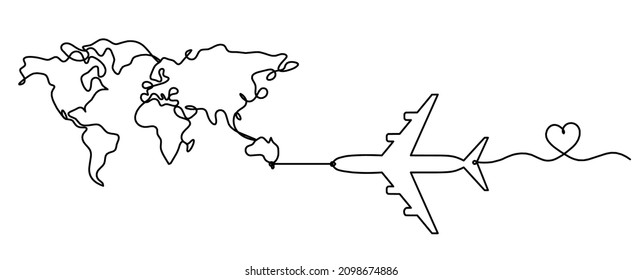 Mapa con plano como plano de línea sobre fondo blanco. Vector